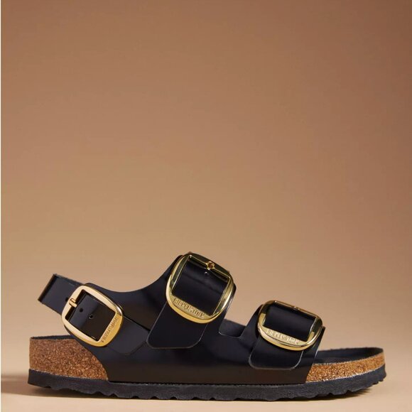 Birkenstock Milano Big Buckle Sandals High Shine Black - Picture 7 of 10